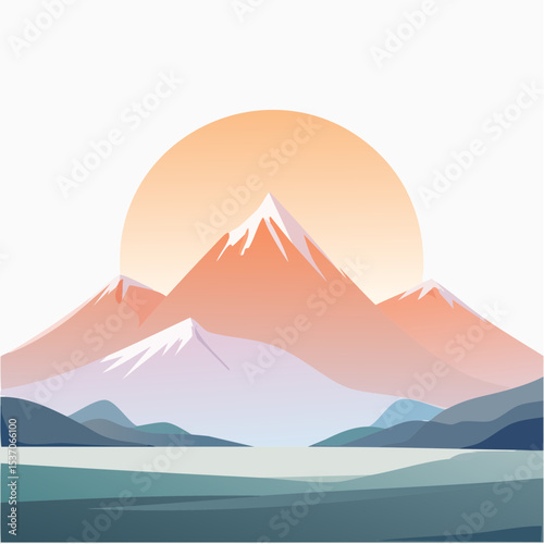 mountain landscape vector illustration