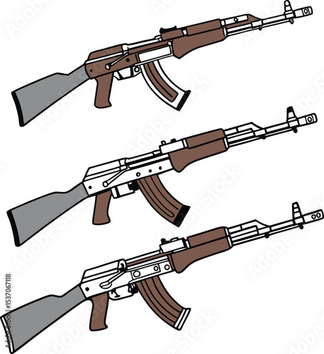assault rifle vector