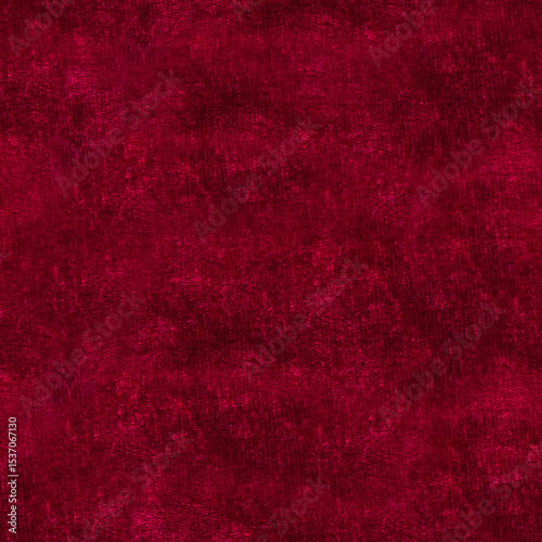 Seamless 4k photo texture of crimson red colored velvet material.