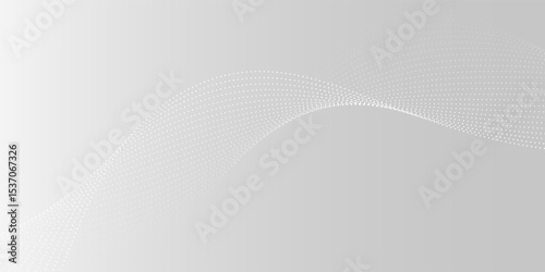 Dot white gray wave light technology texture background. Abstract big data digital concept.vector