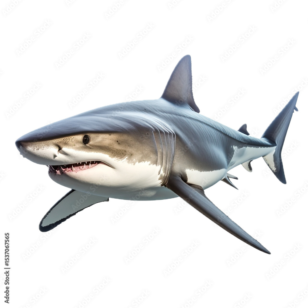 Naklejka premium Shark on transparent background.