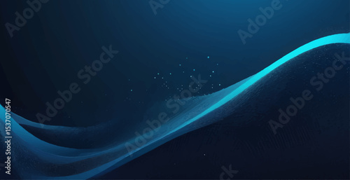 Abstract blue background with dynamic waves and flowing lines for a modern digital design