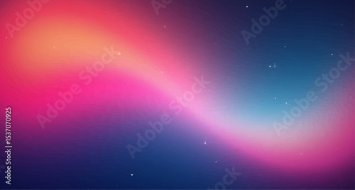 Colourful abstract background with glowing stars and bright light rays