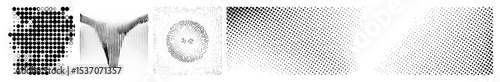 Vector Dot-based face portrait with varying density.