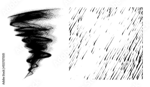 Vector Abstract face and linear vector .