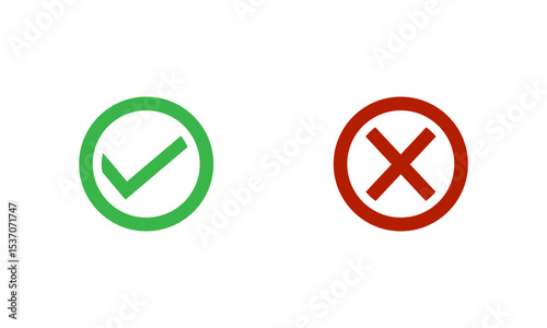 Check and Cross Symbol Icon Set