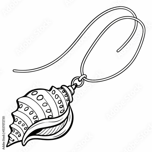 Seashell pendant necklace ocean jewelry summer design