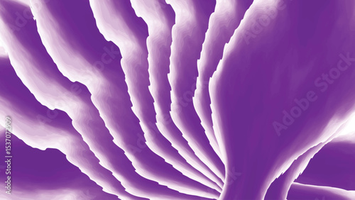 Abstract purple and white layered organic shapes design art