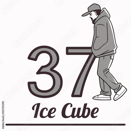 Ice cube 37 hip hop rap music illustration
