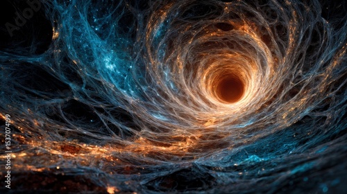 Abstract Tech Tunnel Formed by Neural Connections