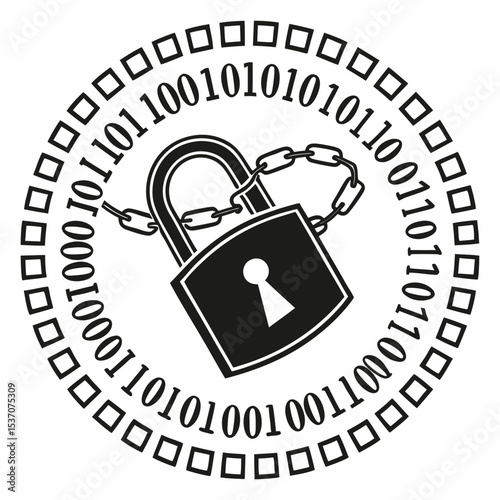 Secure data protection binary code lock chain