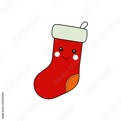 Christmas Sock with white background