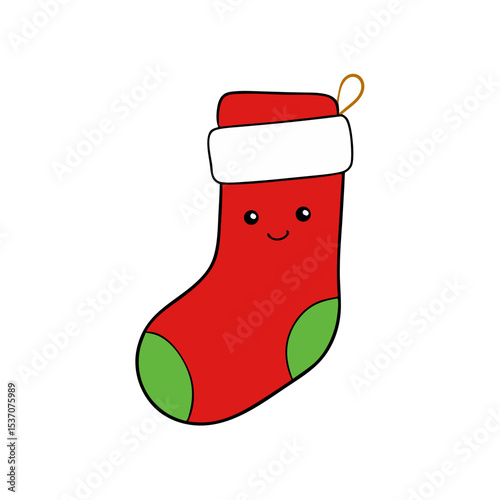 christmas sock isolated