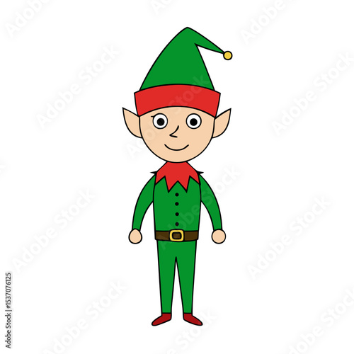 Elf with white background
