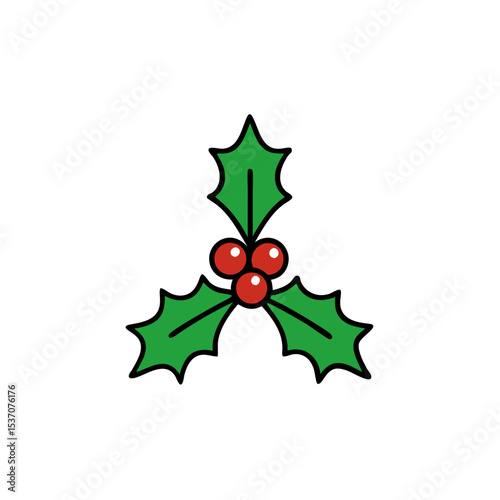 Mistletoe with white background
