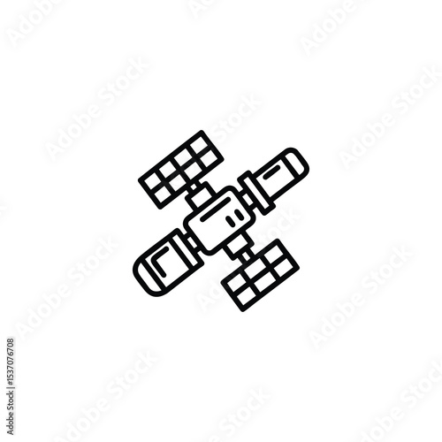 Space Station Modular Outline Icon