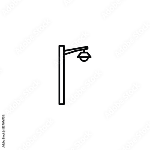 Street Lamp Post Light Fixture Icon