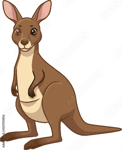single cangaroo drawing vector with multiple path
