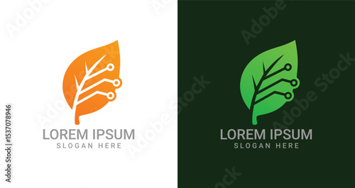 Leaf Circuit Technology Logo Concept