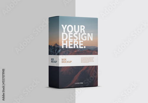 Vertical Box packaging mockup
