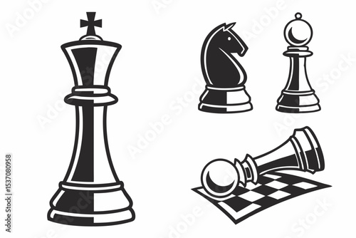 black chess board