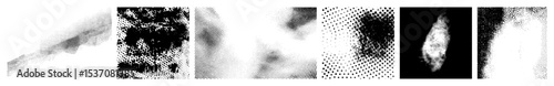 Vector Abstract vector shapes create a dynamic fragmented portrait.
