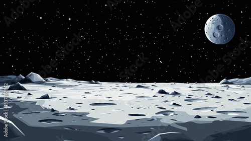 a planet who close to the moon with a barren surface no plants and animals