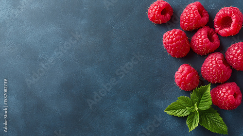 fresh raspberries on wooden background