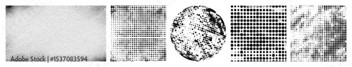 Vector Abstract elliptical composed of dense dot arrangements.