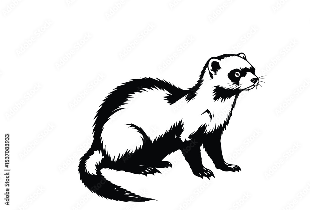 Fototapeta premium Ferrets icon vector illustration art design