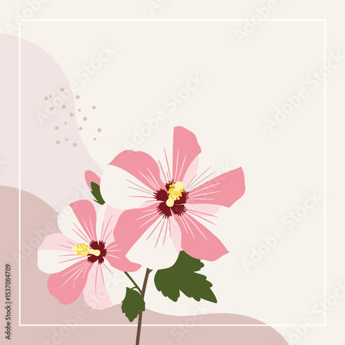 A delicate hibiscus flower, symbolizing beauty and nature, often associated with tropical climates.