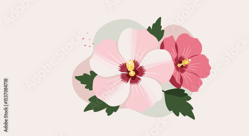 A delicate hibiscus flower, symbolizing beauty and nature, often associated with tropical climates.