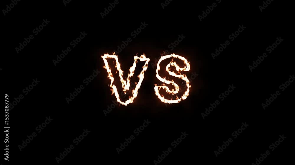 Burning VS Text Effect - Animated VS Letter Motion Graphics