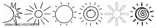 Vector Variety of abstract sunburst and spiral vector illustrations.