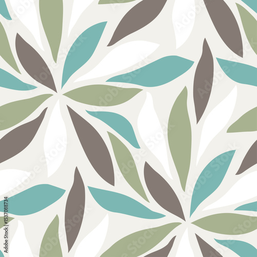 Abstract floral seamless pattern
