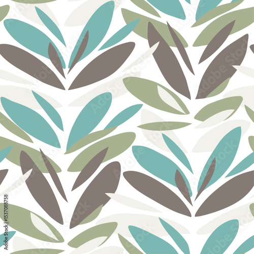 Abstract floral seamless pattern
