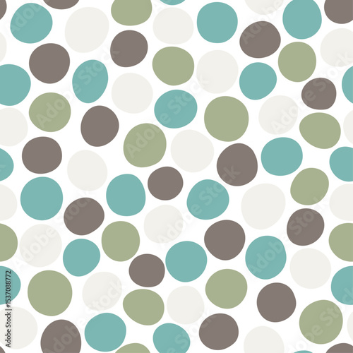 Abstract seamless pattern with round shapes