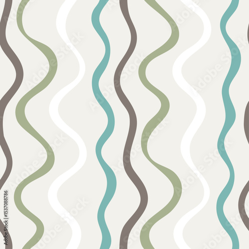 Abstract seamless pattern with wavy lines