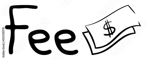 Vector Fee with Dollar Sign