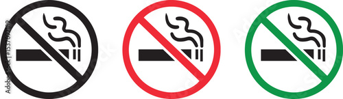 no smoking sign , Solid no smoking icon for healthy lifestyle awareness .