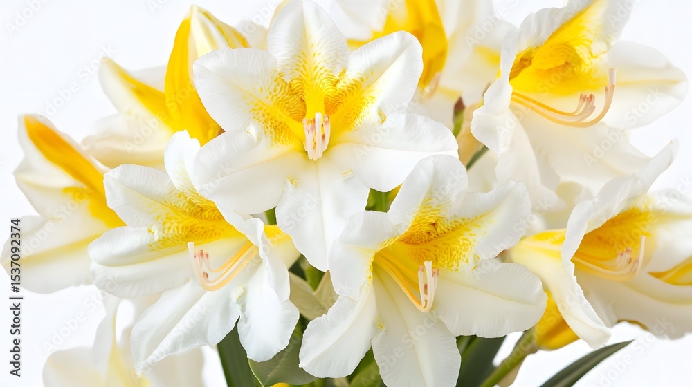 Fototapeta premium Stunning Bouquet of White and Yellow Flowers Close Up