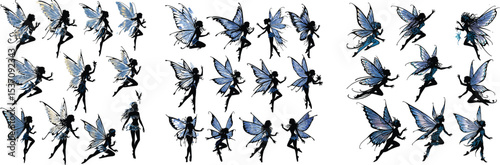 Fantasy Fairy Silhouettes: Magical Vector Designs for Art & Craft