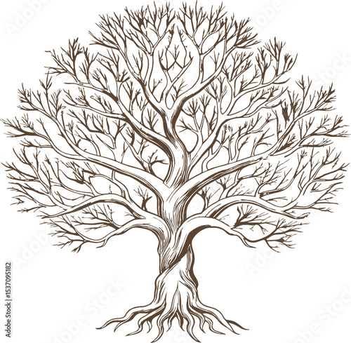 A collection of stylized illustrations depicting various trees, featuring both broadleaf and coniferous types with simple, clean lines