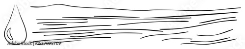 Vector Stylized hair strands and curved shape .
