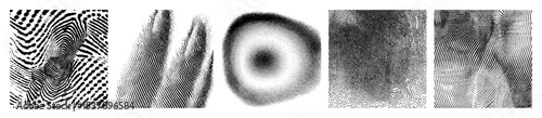 Vector Detailed fingerprint set with varying designs.