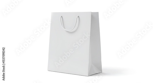 An Elevated View Of a White Paper Bag