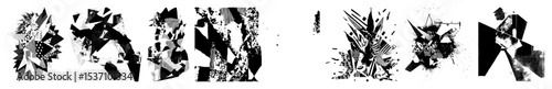 Wallpaper Mural Vector Abstract vector shapes create dynamic typographic . Torontodigital.ca