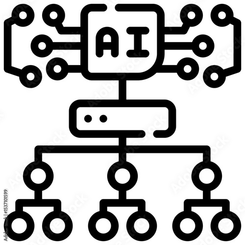 root data communication database provenance simple line icon