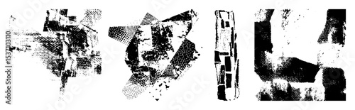 Vector Abstract geometric shapes create a bold typographic .