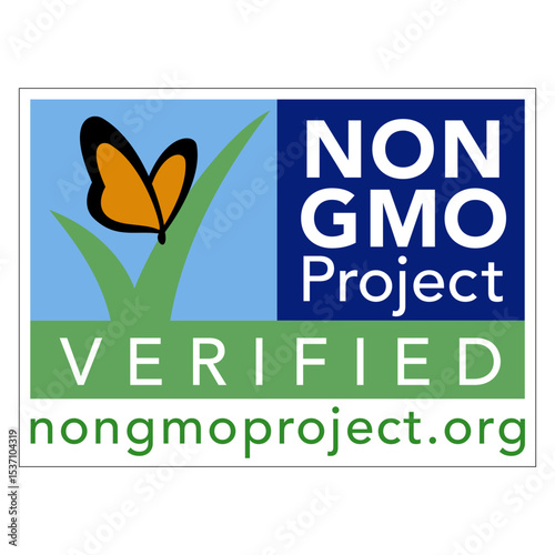 NON GMO PROJECT VERIFIED ICON VECTOR